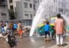 Surat: Water pipeline bursts in Pandesara, drinking water flows on the streets