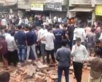 Local residents express anger over the demolition of temple by Surat Municipal Corporation