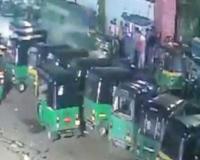 Garbage truck driver in Surat collides with auto rickshaw and lorry, caught by locals and handed over to police