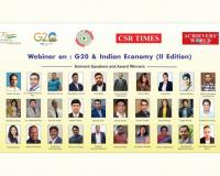 Indian Achievers’ Forum in association with CSR Times held a webinar to discuss and analyse the crux of the G20 Presidency