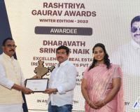 Dr. Srinivas Naik Dharavath Honored with Rashtriya Gaurav Puraskar 2023 by the Government of Telangana for Exemplary Contributions to Real Estate and Social Welfare