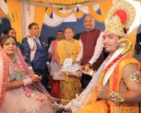 To commemorate Shri Ram Mandir Pran Pratistha Mahotsav SRKKF organizes Ramayana themed mass marriage of 84 couples in Surat