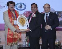 Dr Nimish Shelat honoured with prestigious ISAR Gujarat Lifetime Achievement Award 2024 at ISAR Gujarat State Conference, Rajkot