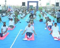 Gujarat State Level International Yoga Day Celebrated at Nadabet