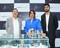 Salaar Actress Sriya Reddy unveils special edition Timex and Guess watches at Kamal watches,Aparna Mall for their 55th anniversary