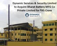 Dynamic Services & Security Limited to Acquire Bharat Battery MFG Co Private Limited for ₹45 Crore; Stock Hits Upper Circuit