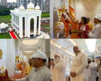 The magnificent temple gurudwara and satsang hall established by Shri Mahesh Agarwal ji