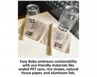 Innovative Eco-Friendly Packaging Sets Easy Boba Apart in the Beverage Industry