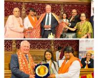 British Parliament Hosts First Pre-Navratri Awards Ceremony with Shri Rajrajeshwar Guruji and Other Distinguished Members