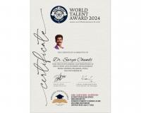 Dr. Surya Chundi: A Visionary Leader Awarded the World Talented Award 2024 for Transformative Education