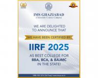 IMS Ghaziabad (University Courses Campus) Earns Prestigious IIRF 2025 Rankings for Excellence in Education