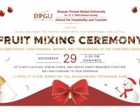 DPGU School for Hospitality and Tourism Hosts Annual Fruit Mixing Ceremony