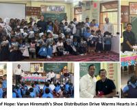 Footprints of Hope: Varun Hiremath’s Shoe Distribution Drive Warms Hearts in Zirad Village