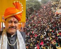 On New Year’s Day, a Massive Crowd of Devotees Gathered at Khatu Shyam Delhi Dham in Alipur, with more than 20 Lakh Devotees Visiting the Temple