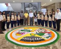 Surat: Rangoli Competition for Awareness in Municipal Elections, Students Convey Message of Democracy