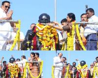 Surat: BJP's floral tribute program on Ambedkar Jayanti, Union Minister C.R. Patil present
