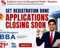 SCMS Bengaluru BBA Admissions 2026: SET Registration Closed on April 15; SCMS Bengaluru BBA Application Deadline May 21, 2026
