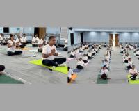 Celebration of 12th International Yoga Day at Vadodara Division