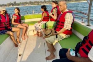 UK First Lady, her father Narayan Murthy spotted holidaying in Goa