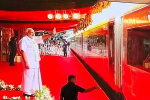 PM flags off first Vande Bharat train from Thiruvananthapuram