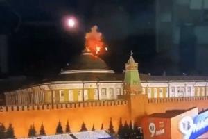 Video footage emerges of Ukrainian drone attack on Kremlin