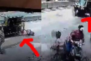 Kolhapur auto-rickshaw accidentally drags woman 10 metres, no casualties