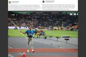 'Symbol of unparalleled excellence', Prez Murmu, PM Modi congratulate Neeraj Chopra