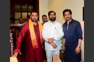 Ganeshotsav: SRK, Salman pose together with Maha CM Eknath Shinde