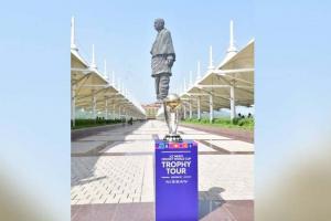 Cricket World Cup Trophy Graces the Statue of Unity