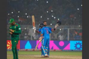 Men’s ODI WC: Virat Kohli equals Sachin Tendulkar’s record for most ODI centuries with 101* against South Africa