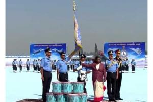 President Draupadi Murmu awards highest military honors to four Air Force units