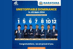 Fulfilling JEE dreams, Narayana’s Stellar performance in JEE Main 2024 exams