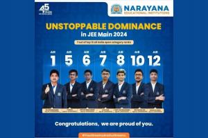 Fulfilling Dreams: Narayana’s Unwavering Dominance in JEE Main 2024 Exams