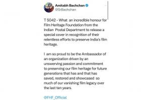 Amitabh Bachchan Praises Film Heritage Foundation's New Postal Stamp