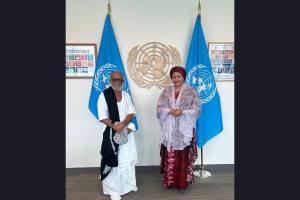 UN Deputy Secretary-General Amina Mohammed Meets Morari Bapu