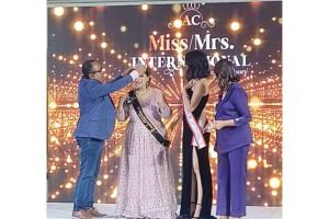 Ms Mahajabeen Rozy, runner up in Mrs India international pageant 2024 at Bristol hotel, Dubai