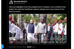 PM Modi Shares Highlights of Guyana Visit, Emphasizes Strengthening Ties with Caribbean Nations