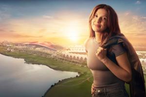 The Alphabet Wall is Flickering Again, But This Time, the Message Leads Millie Bobby Brown to Yas Island Abu Dhabi