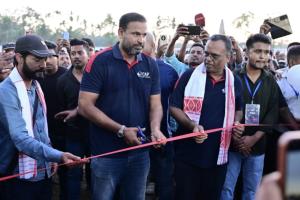 Yusuf Pathan inaugurates the 38th center of Cricket Academy of Pathans (CAP) in Dibrugarh (Assam)