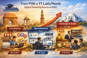 From ₹15k to ₹1 Lakh/Month: The Exact Roadmap Using Digital Marketing Courses in Delhi