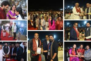 Gujarat CM Bhupendrabhai Patel, Ministers Kanubhai Desai & Jitubhai Vaghani, and Ashutosh Gowariker Grace Namotsav at Sanskardham