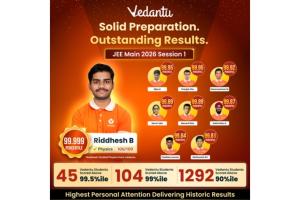 Vedantu Delivers Standout JEE Main 2026 Results with 1292 Students Scoring Above 90 Percentile
