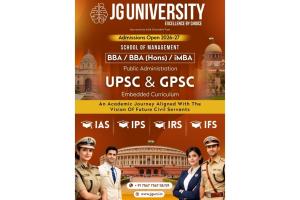 JG University Launches BBA (Hons) and iMBA in Public Administration with Integrated UPSC and GPSC Curriculum; Admissions Open for 2026–27