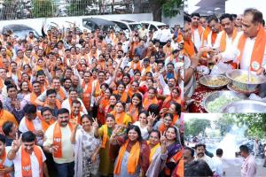 Surat: Celebration of BJP's Victory in West Bengal, Victory Trumpet Resounds at Surat Kamalam Office