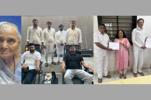 Surat: 100-Year-Old Nanuben Rajpara's Inspirational Farewell: A Message of Humanity Through Eye Donation, Body Donation, and Blood Donation Camp