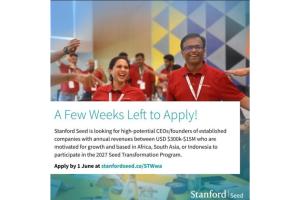 Last Call: Applications for Stanford Seed Transformation Program in South Asia Close Soon