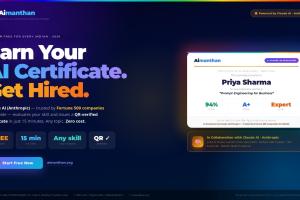 Aimanthan Launches India’s First Free AI Certification Platform Powered by Claude AI from Anthropic, Bridging the Nation’s AI Skills Gap