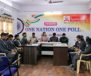 Ignite IAS Academy Hosts Debate the Pros and Cons of One Nation, One Election